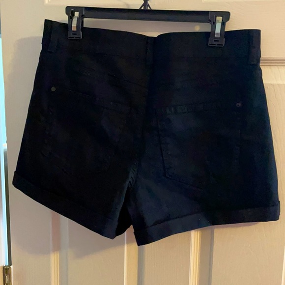 Women Black Denim Shorts - Picture 3 of 3